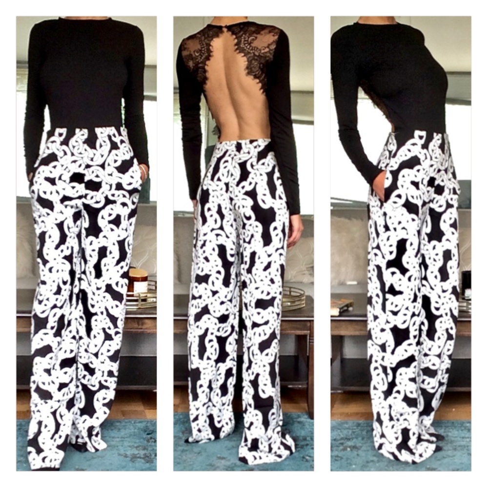 Diane von Furstenberg Erica Crawling Chain Pants